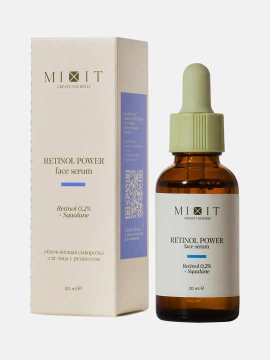 MIXIT Yuz uchun tungi yangilovchi zardob, Retinol, 30 ml
