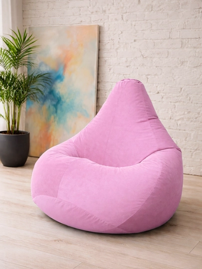 Кресло мешок "XXL" Beanbag - бинбег из мебельного велюра — PUFFIKI-2XLВЕЛЮР-КОНФЕТН