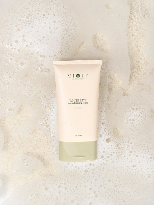 MIXIT Guruch ekstrakti bilan yuzni chuqur tozalovchi penka, 150 ml