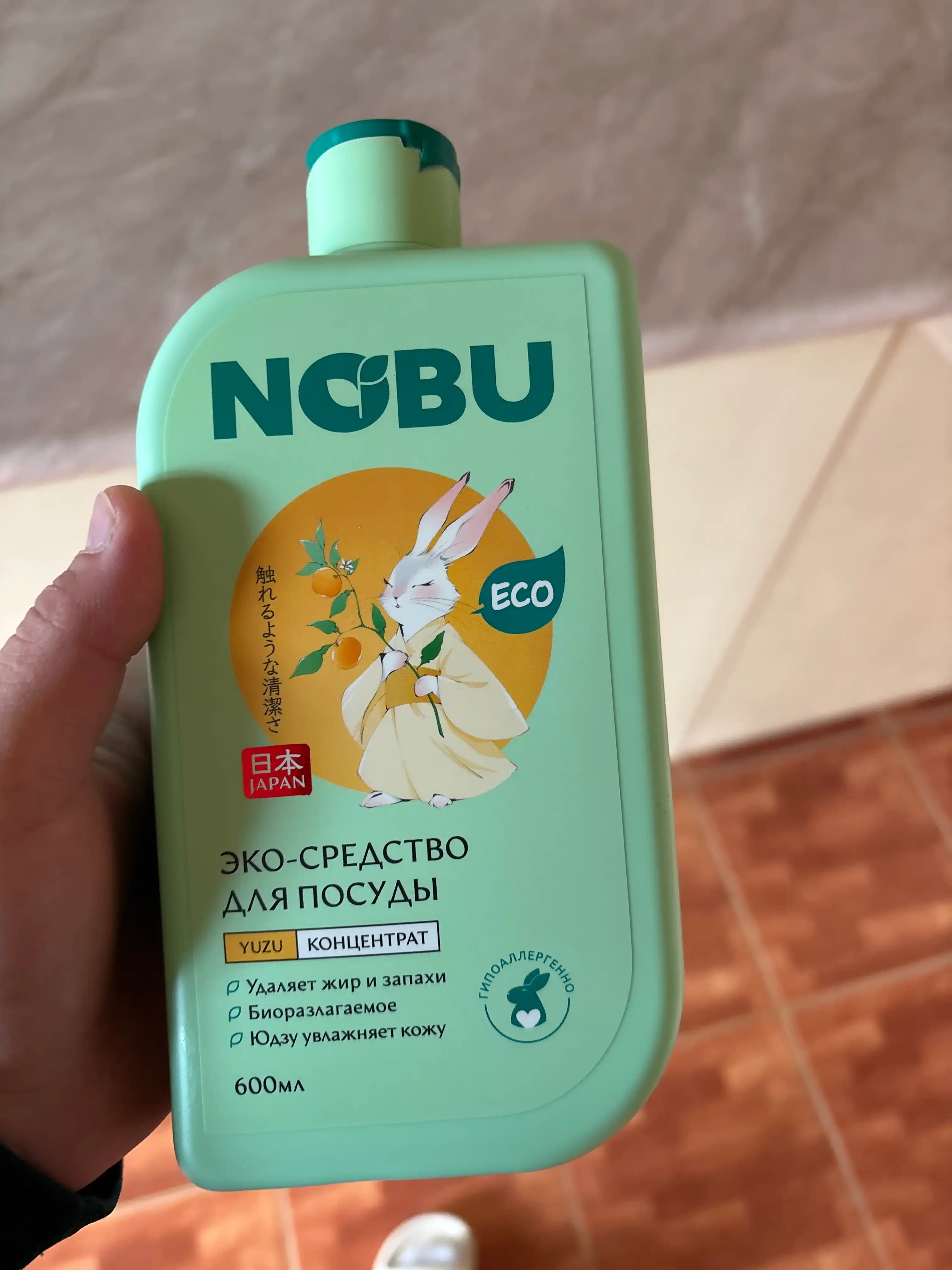 Эко-гель для мытья посуды NOBU, 600 мл