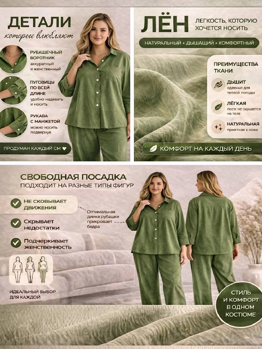 Katta o‘lchamli ayollar uchun kostyum-dvoyka