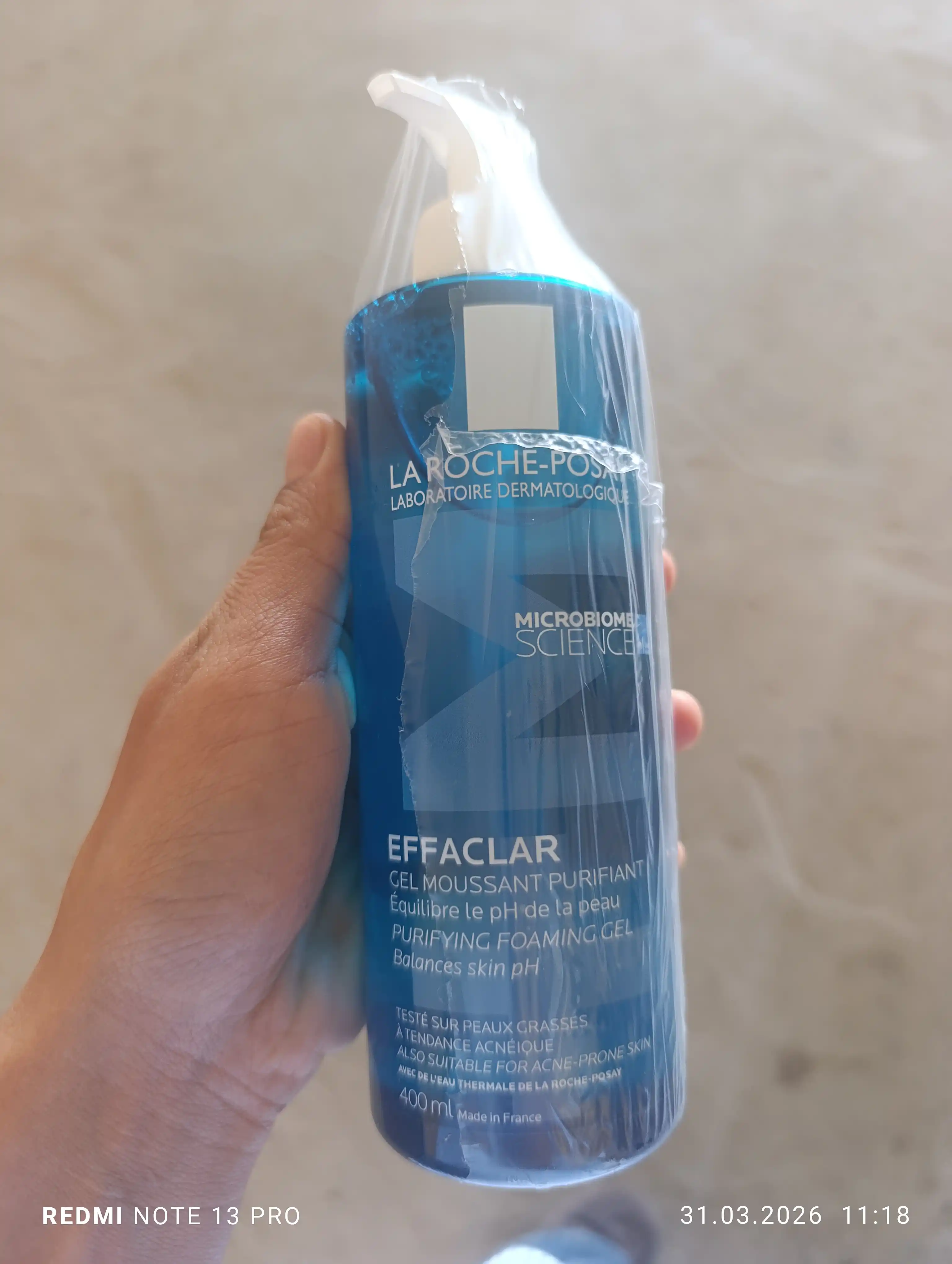 LA ROCHE-POSAY EFFACLAR гель очищающий, пенящийся, для чувствительной жирной кожи лица и тела, 400 мл