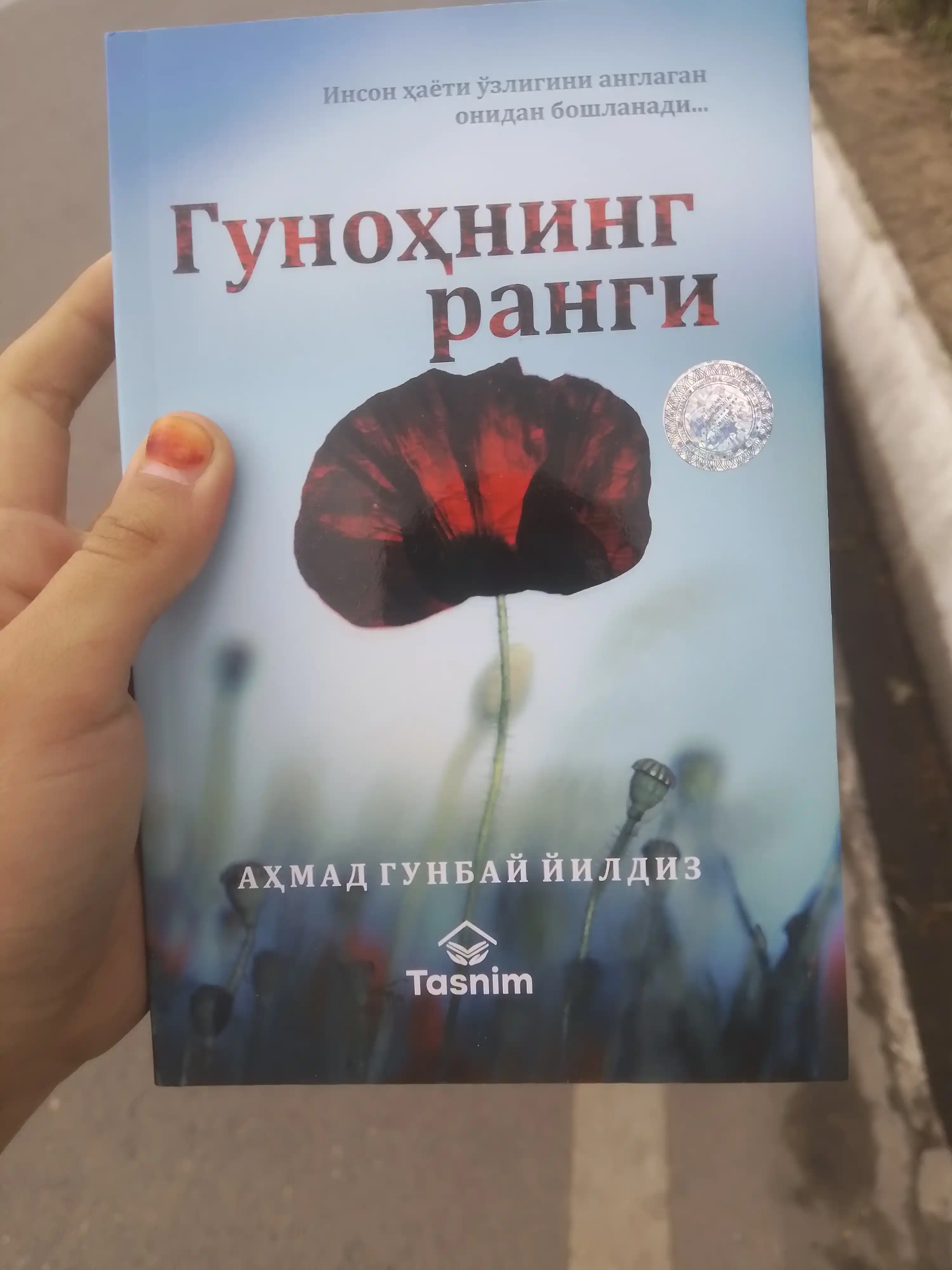 Gunohning rangi — Ahmad Gunbay Yildiz, axloqiy-ma’naviy roman