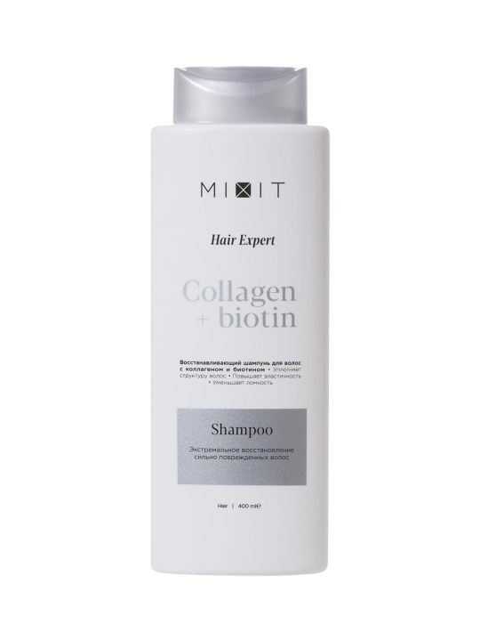 MIXIT soch uchun tiklovchi shampun, kollagen va biotin bilan, 400 ml