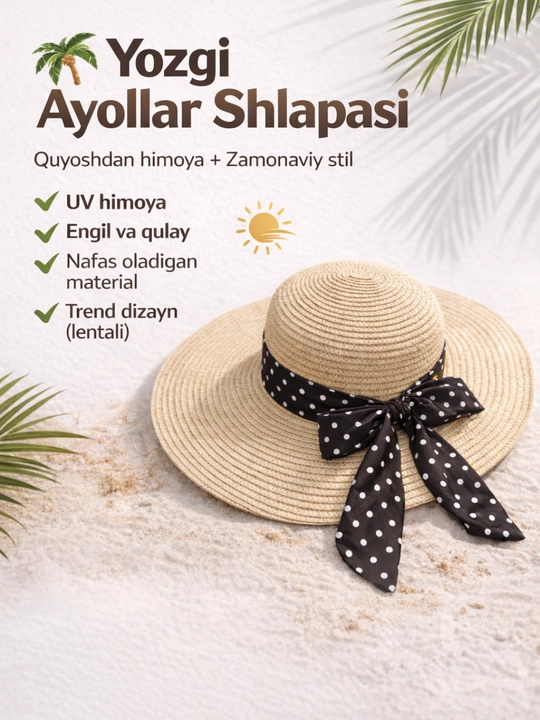 Ayollar shlyapalari, bahorgi va yozgi bosh kiyimlari