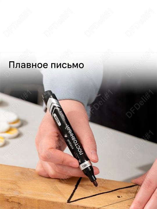 Permanent marker (ko'k) EU216-BL Deli, 216-BL-EU