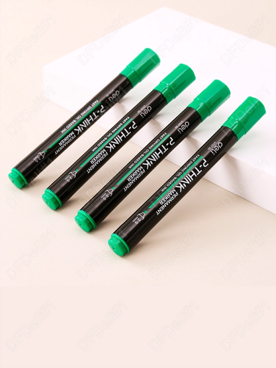 Qiyshiq permanent marker (yashil) 10150 Deli, 10150-EUGN