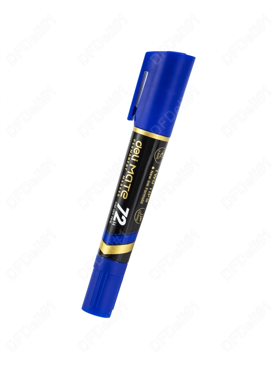 Ikki tomonlama permanent marker (ko'k) U72-BL Deli, 72-BL-EU