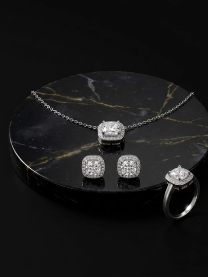 VAN CLEEF набор бижутерий, кольцо, серьги, цепочка, браслет — UNIPLUS-ВАНКЛЕФ-СЕРМЕТ