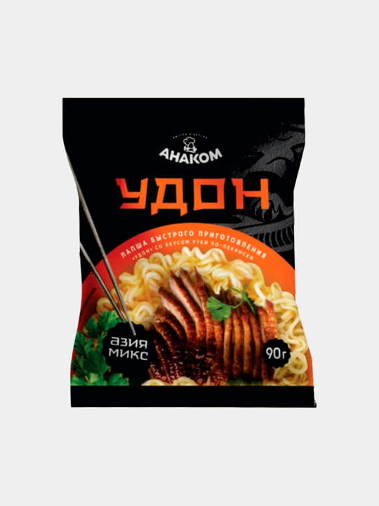 Лапша быстрого приготовления со вкусом утка по-пекински «Удон» в пакете 90 г АНАКОМ - 