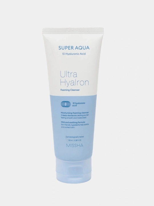 Missha Super Aqua Ultra Hyalron Cleansing Foam,очищающая пенка, пенка для умывания, 200 мл