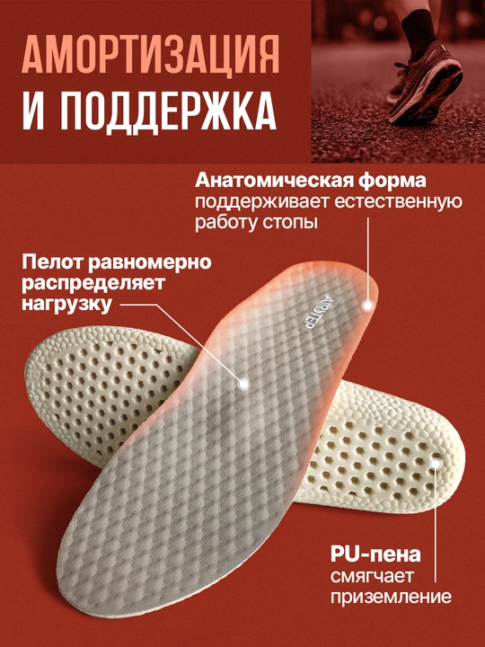 Стельки для обуви AIRSTEP спортивные стельки для кроссовок и повседневной обуви