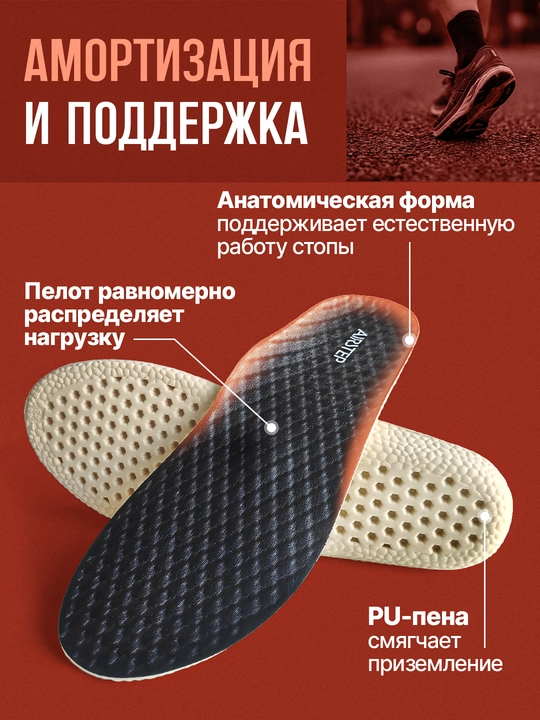 Стельки для обуви AIRSTEP спортивные стельки для кроссовок и повседневной обуви