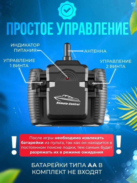 Скоростной катер на пульте управления радиоуправляемая лодка