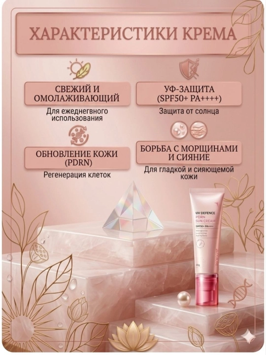 DeoProce UV Defense PDRN quyoshdan himoya kremi 50g