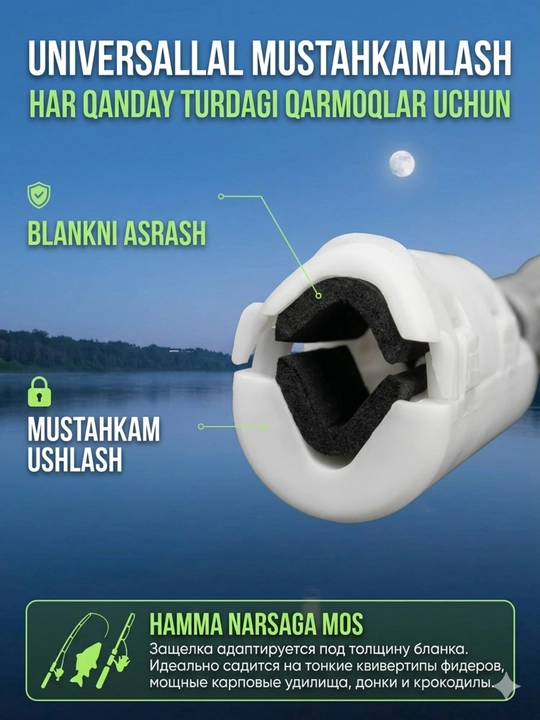 Baliq ovlash uchun LED yoritgichli elektron tishlash signalizatsiyasi, 2 dona to'plam