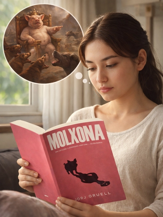 "Molxona" kitobi - Jorj Oruell, siyosiy satira, mashhur roman