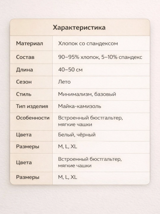 Ayollar uchun paxta майка ichki lifchik bilan