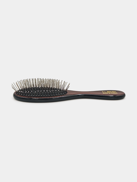 Koreyscha soch massaj tarog‘i, metall tishli Seung Lee Brush, o‘rtacha