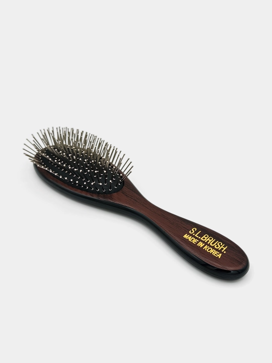 Koreyscha soch massaj tarog‘i, metall tishli Seung Lee Brush, o‘rtacha
