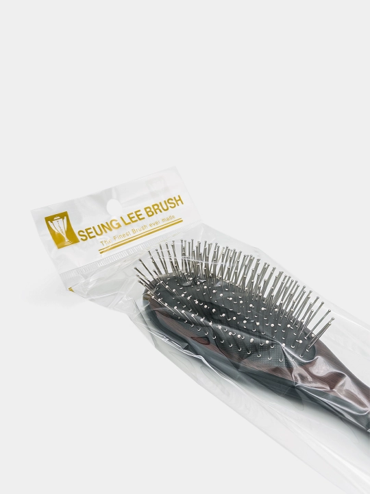 Koreyscha soch massaj tarog‘i, metall tishli Seung Lee Brush, o‘rtacha