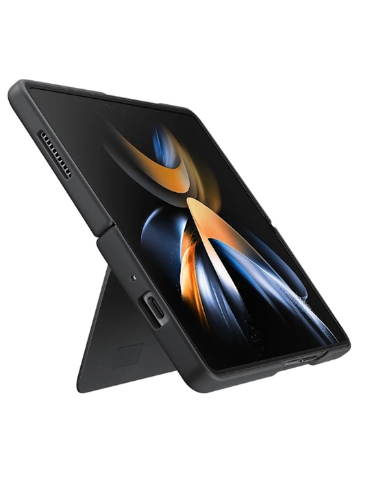 Кожаный чехол Samsung Galaxy Z Fold4 черный