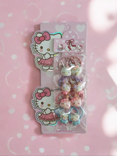 Набор детских резинок для волос «Hello Kitty», 8 шт (4 пары) — MQBQ-HILLOREZINCHA-РОЗОВ