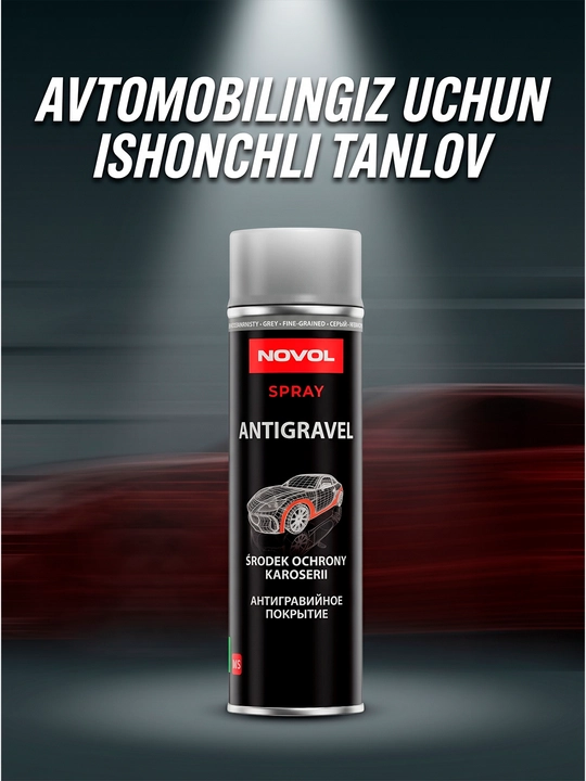 NOVOL SPRAY Antigravel MS antigravel qoplamali aerozol, 500 ml, kulrang