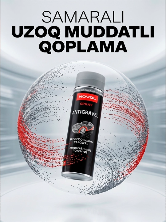 NOVOL SPRAY Antigravel MS antigravel qoplamali aerozol, 500 ml, kulrang