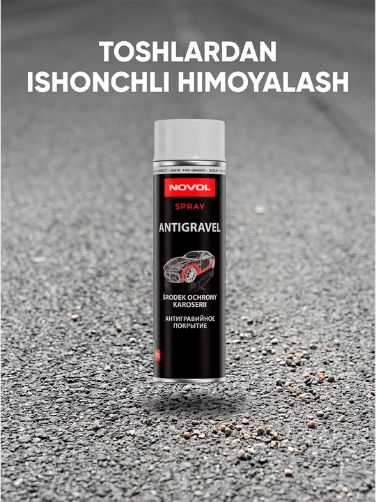 NOVOL SPRAY Antigravel MS antigravel qoplamali aerozol, 500 ml, oq rang