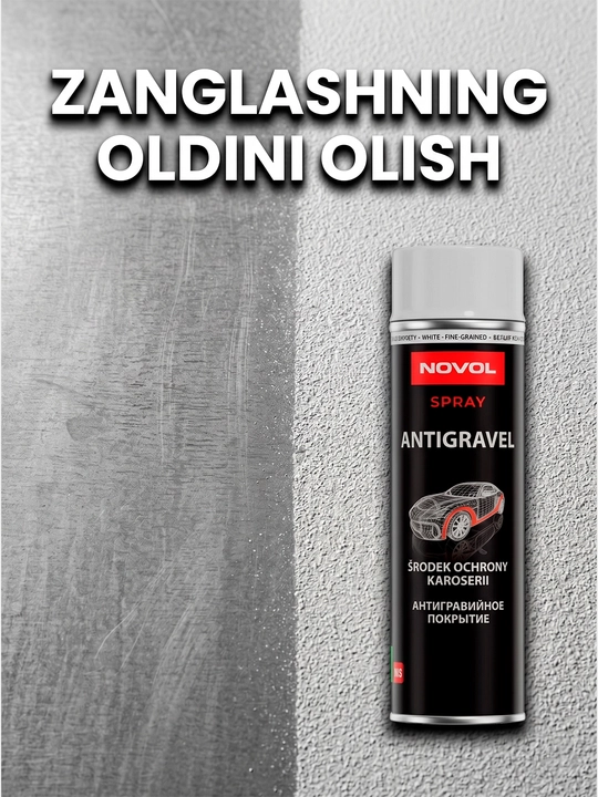 NOVOL SPRAY Antigravel MS antigravel qoplamali aerozol, 500 ml, oq rang