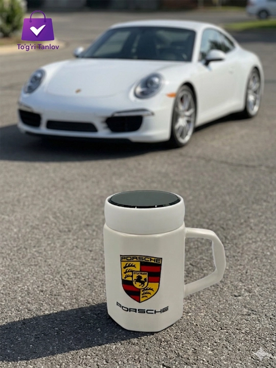 Кружка с крышкой, бокал Porsche, автомобильный логотип керамический, бокал Mercedes - 
