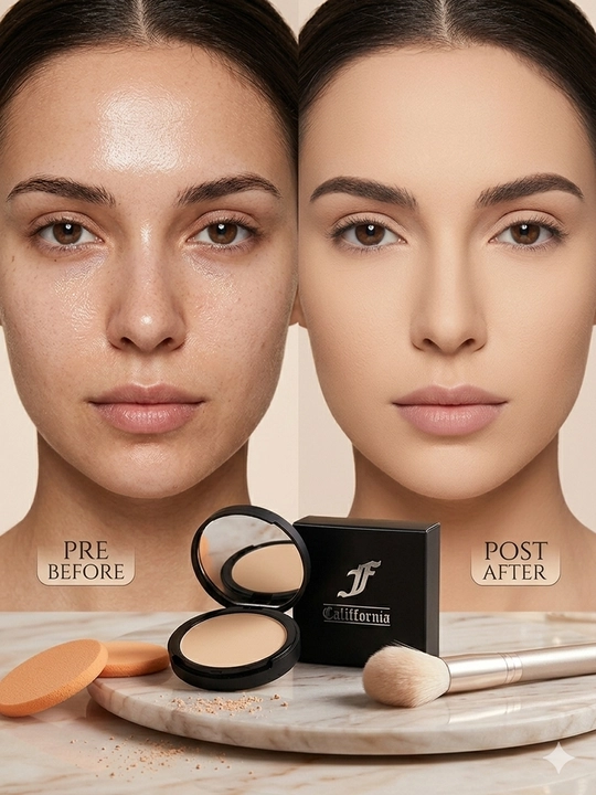 Califor Velvet Matte пудра для лица матирующая, компактная 3 in 1, фиксирующая макияж