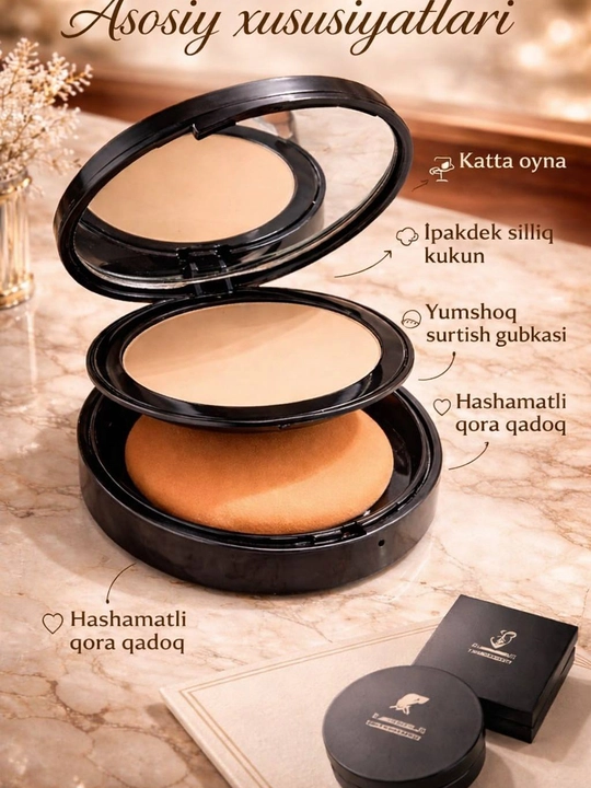 Califor Velvet Matte пудра для лица матирующая, компактная 3 in 1, фиксирующая макияж