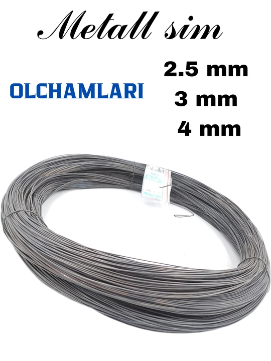 Metall sim 2.5 mm, 3 mm, 4 mm, mustahkam temir sim - 