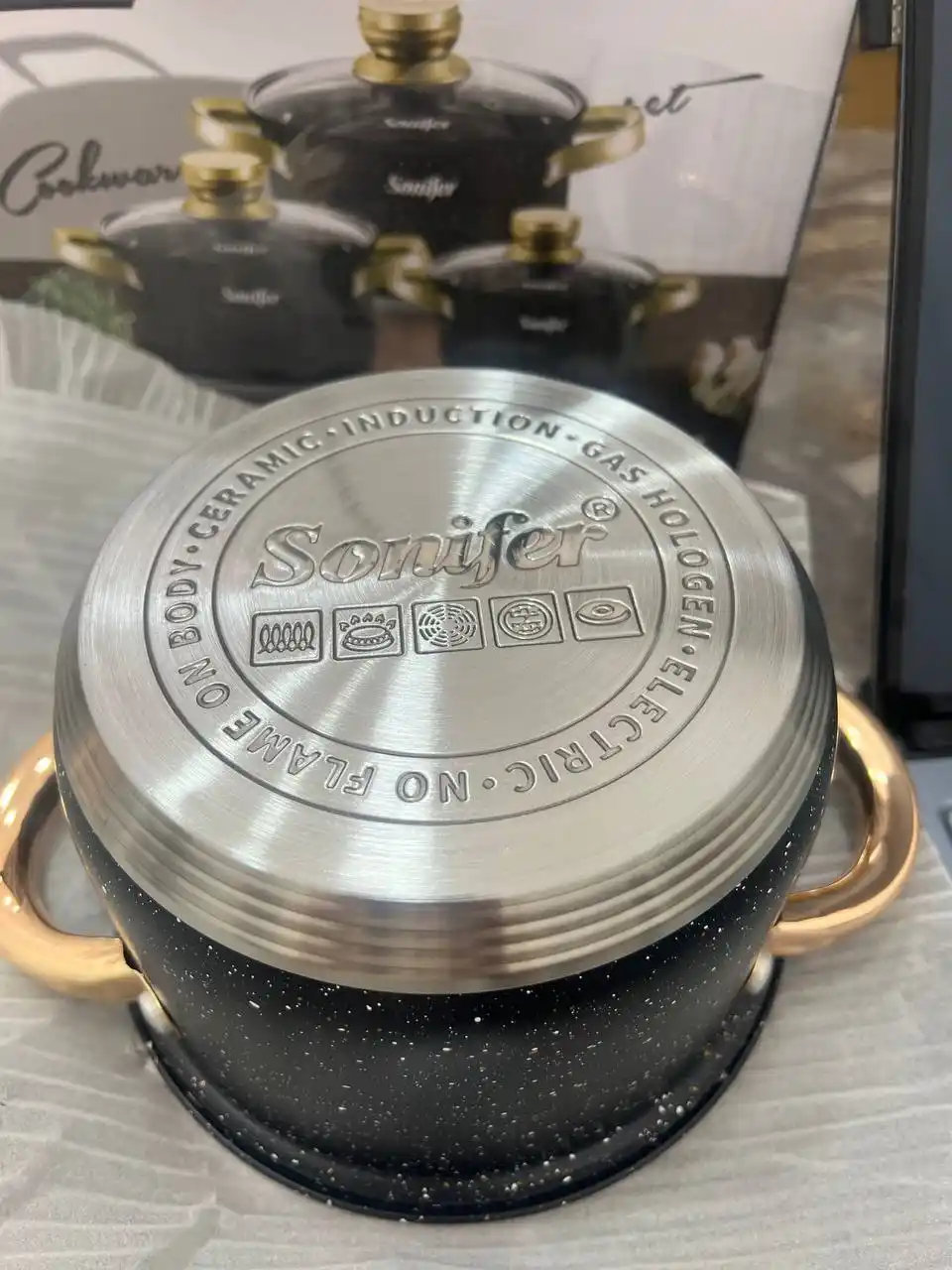 Набор кастрюль Sonifer SF-1201 из нержавеющей стали, 6 предметов, для всех плит