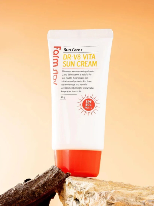 DR-V8 Vita Sun Cream SPF50+ – namlovchi quyosh kremi, 70 g - 