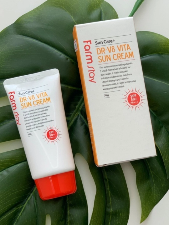 DR-V8 Vita Sun Cream SPF50+ – увлажняющий крем от солнца, 70 г