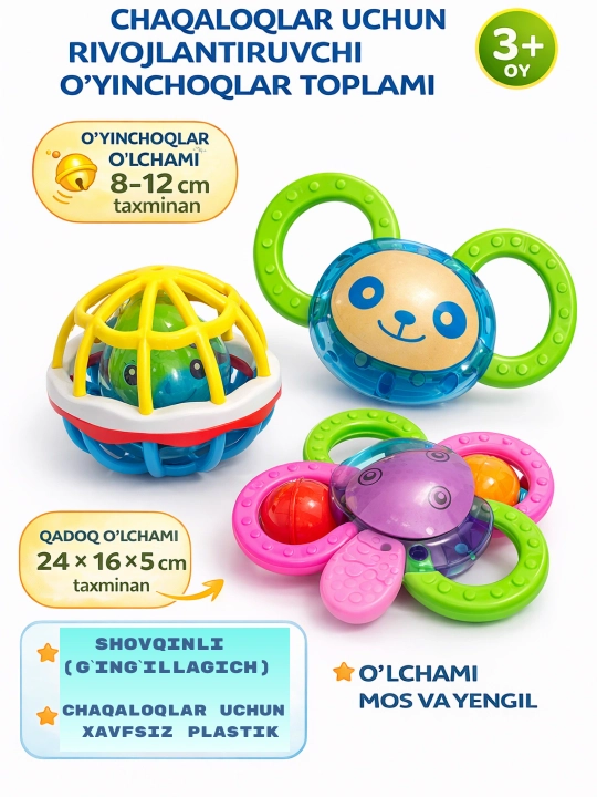 "BABY CONCERT" chaqaloqlar uchun rivojlantiruvchi o`yinchoqlar to`plami