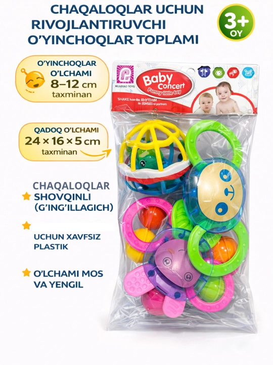 "BABY CONCERT" chaqaloqlar uchun rivojlantiruvchi o`yinchoqlar to`plami