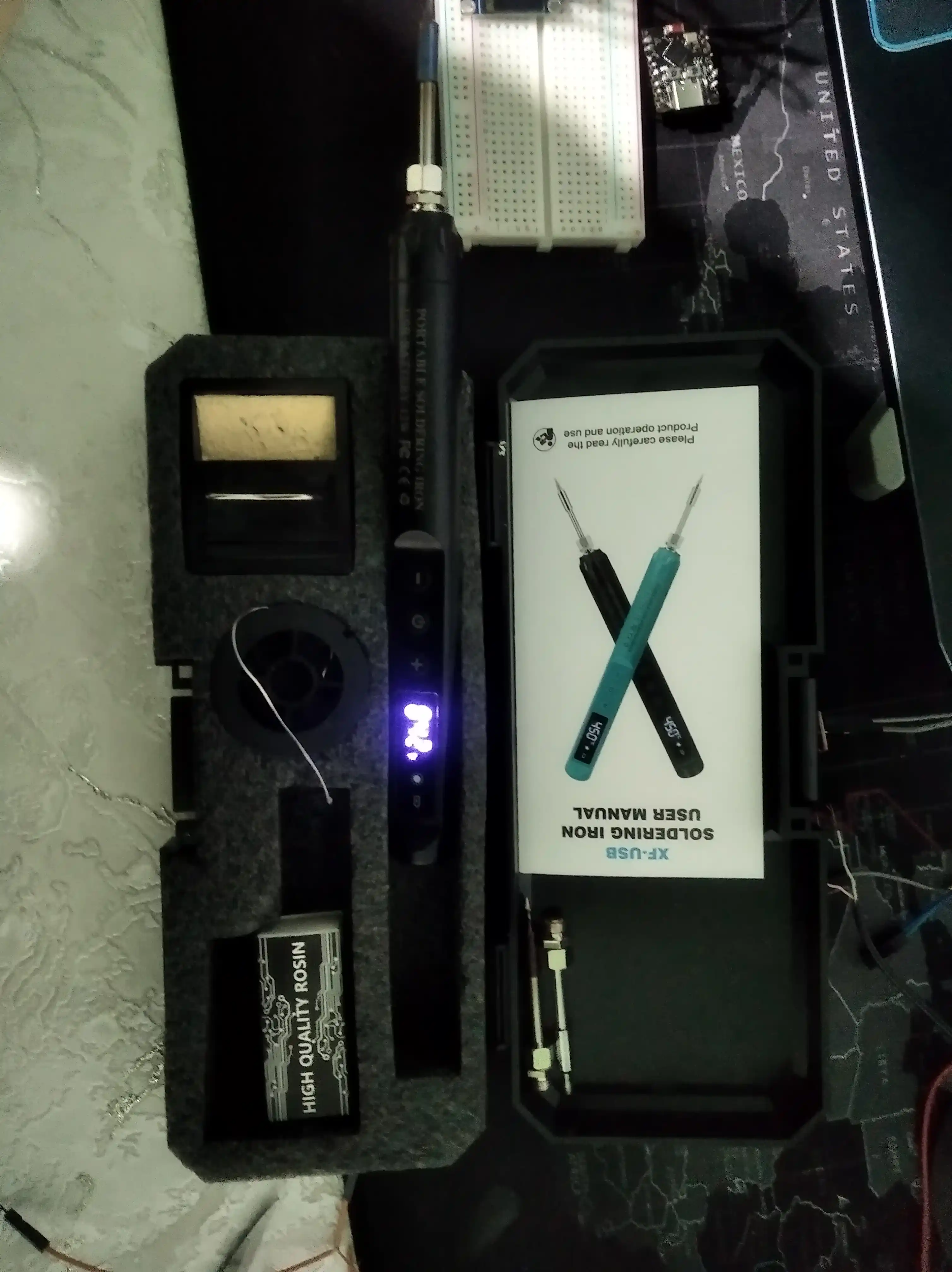 USB 5V simsiz payalnik to‘plami – 200–450°C, raqamli displey, 800 mA/s akkumulyatorli