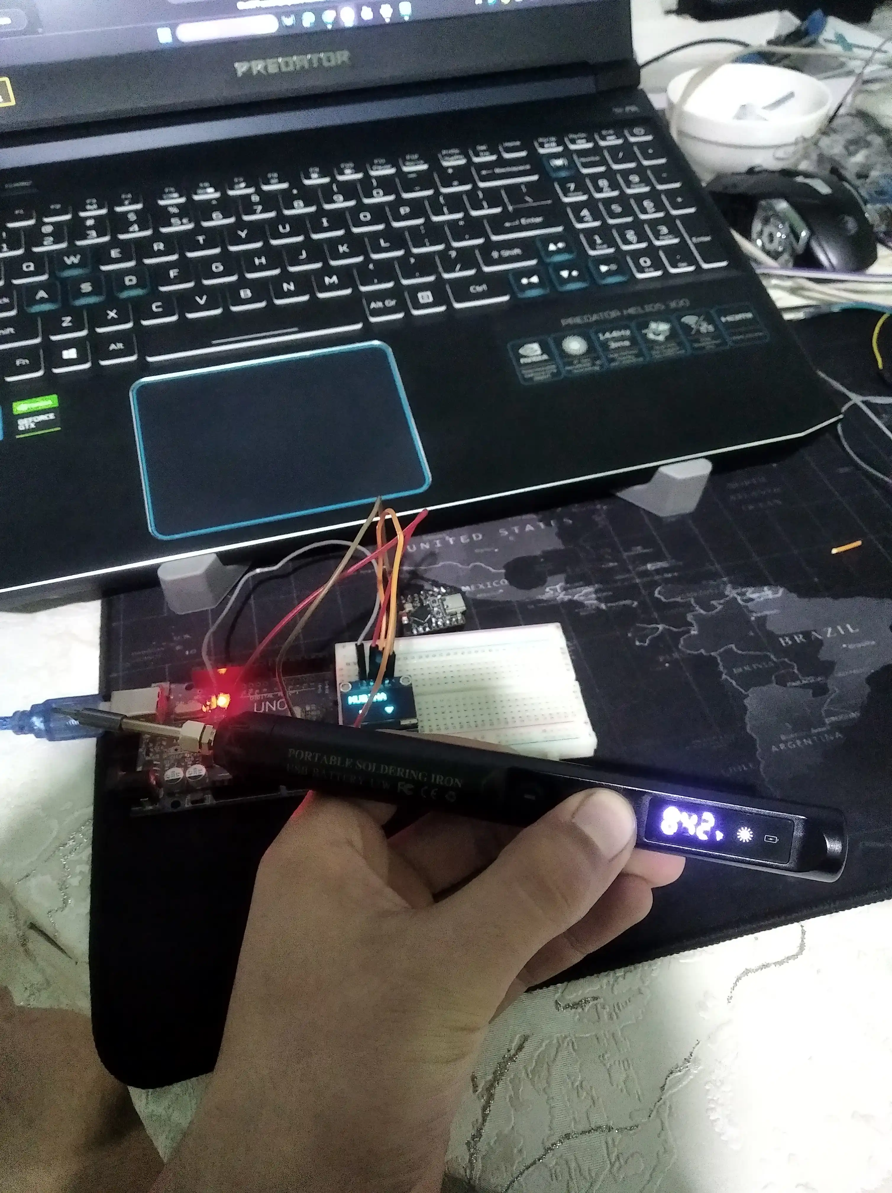 USB 5V simsiz payalnik to‘plami – 200–450°C, raqamli displey, 800 mA/s akkumulyatorli