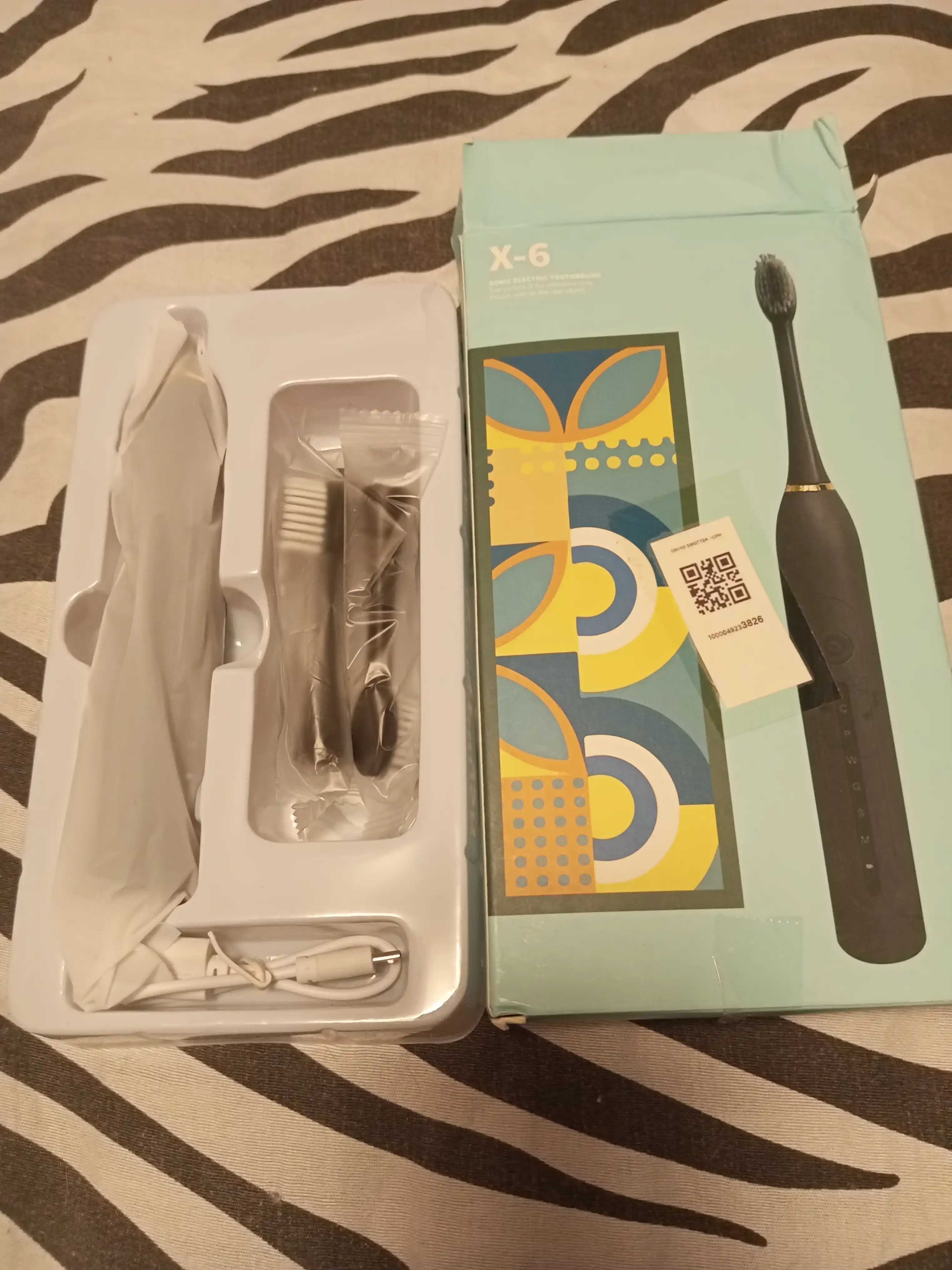 Elektr tish cho'tkasi Sonic Electric Toothbrush X-6, ovozli, 6 rejim