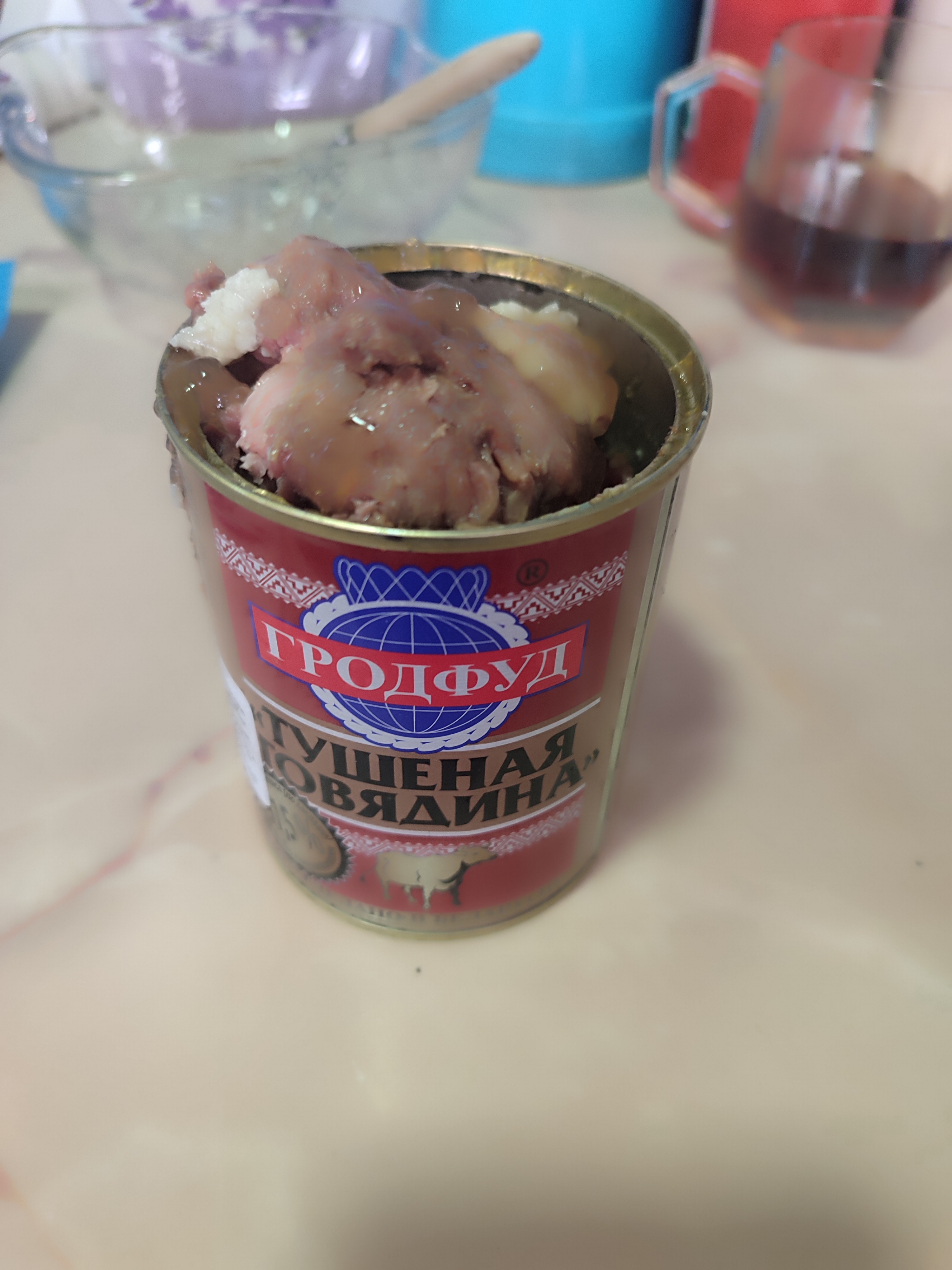 Тушёнка Grodfood говяжья, 338 г