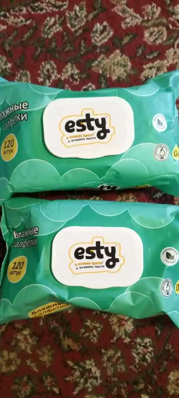 Nam salfetkalar Esty, 120 dona
