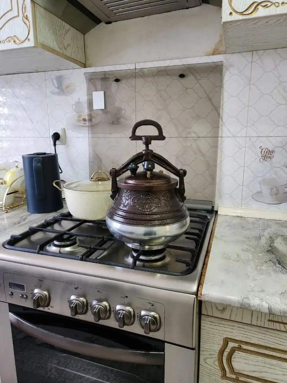 Afg'on qozoni, bosimli qozon, o‘choq va uy uchun, tez pishiruvchi qozon