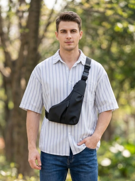 Мужская сумка через плечо sling bag водоотталкивающая повседневная