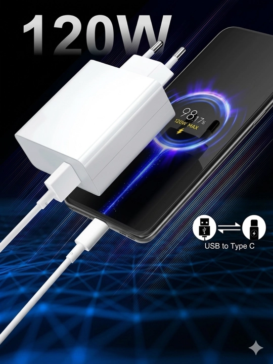 Быстрое зарядное устройство, кабель Type-C/USB, 33/67/120 Вт, 6А