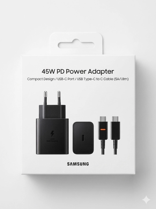 Зарядное устройство Samsung 45W, 25W с кабелем Type-C, быстрая зарядка - 