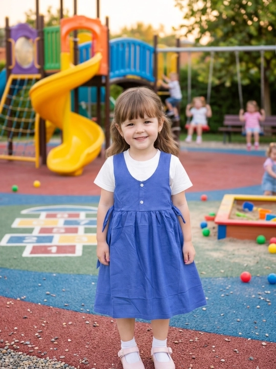 Платье, сарафан для девочки, 100% хлопок, подходит для весны и лета - 